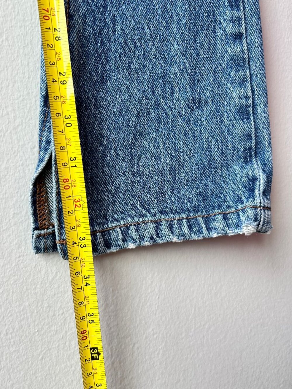 SER.O.YA LAFAYETTE Slim Straight Leg Low Tide Jeans Size W24 L34 Slit Hem - Picture 14 of 15